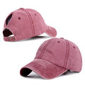 Women's Retro Washed Backless Ponytail Baseball Cap