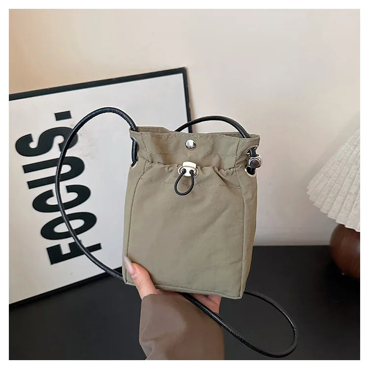 Women's Nylon Mini Phone Wallet Crossbody Shoulder Bag