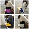 Women's Fashion Felt Underarm Shoulder Bag