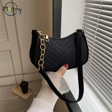 Women's Fashion Felt Underarm Shoulder Bag