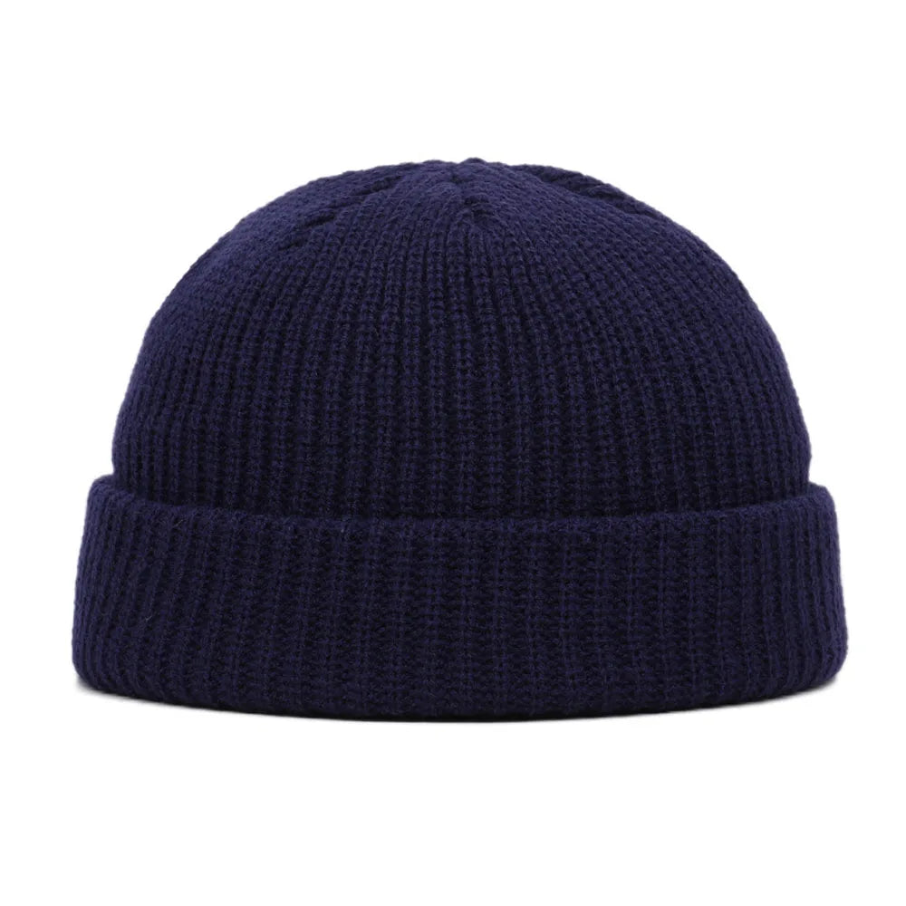 Unisex Solid Knitted Elastic Skull Beanie B0371