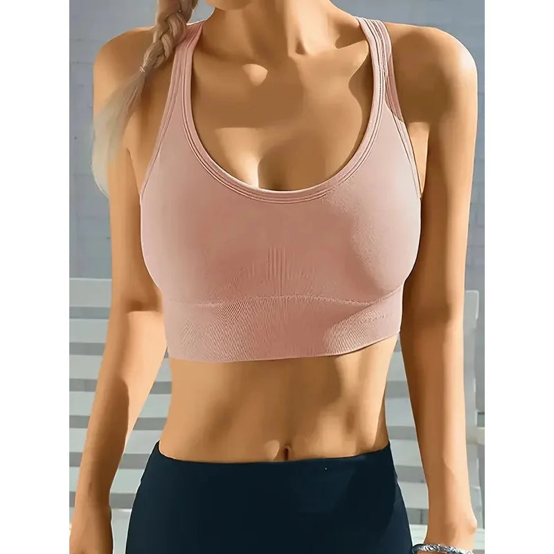 Women's Seamless Breathable Push Up Yoga Sports Bra