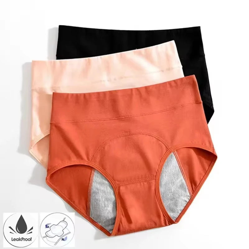 Women's High Waist Leak Proof Cotton Period Underwear