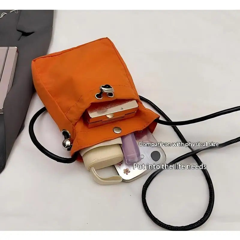 Women's Nylon Mini Phone Wallet Crossbody Shoulder Bag