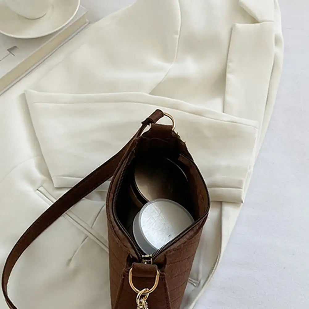 Women's Fashion Felt Underarm Shoulder Bag