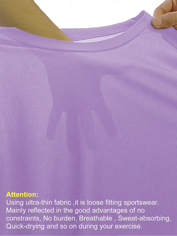Women's Solid Color Ultralight Quick Dry Sport T-Shirt