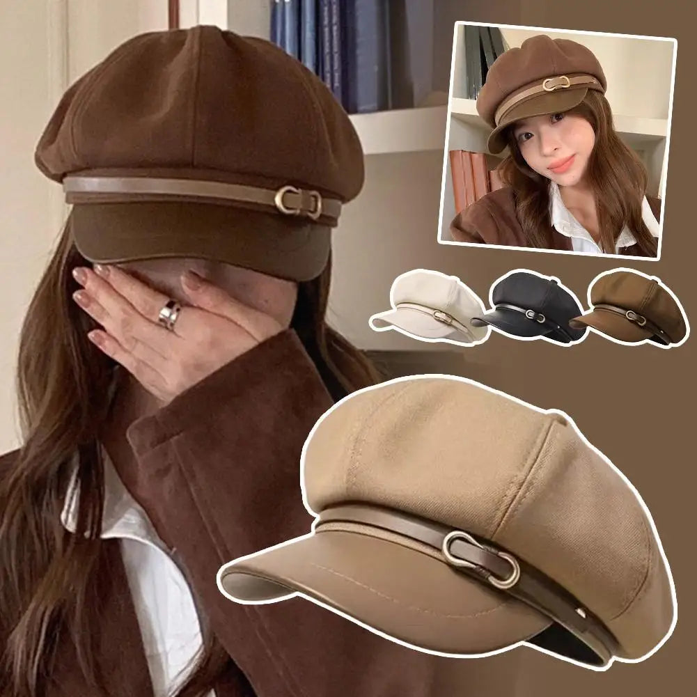 Women's Retro Warm Soft Fabric Painter Beret Cap