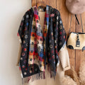 Women's National Style Warm Blanket Shawl Scarf 195x65cm