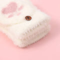 Women's Fashion Cat Paw Plush Fingerless Winter Gloves