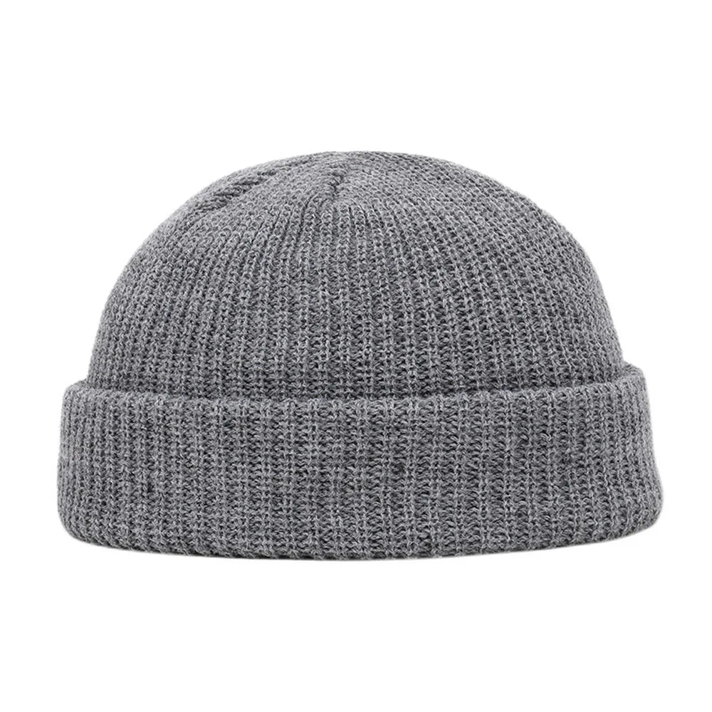 Unisex Solid Knitted Elastic Skull Beanie B0371