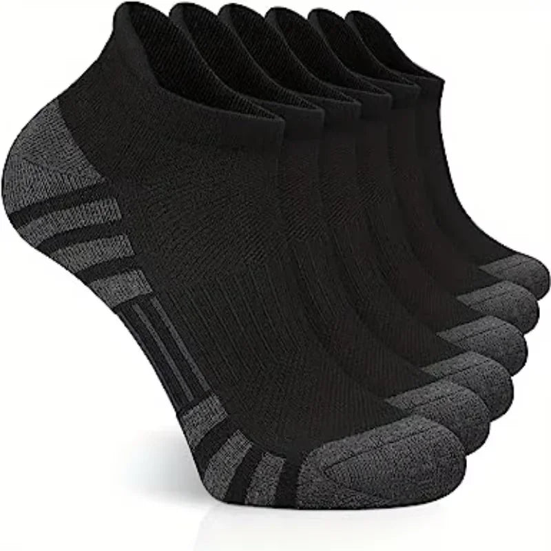 Unisex Cushioned Breathable Athletic Ankle Socks 3 Pairs