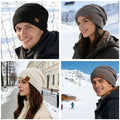 Unisex Thick Fur Lined Knitted Winter Beanie Cap F&S