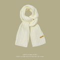 Unisex Winter Warm Knitted Solid Neckerchief Scarf 180x28cm