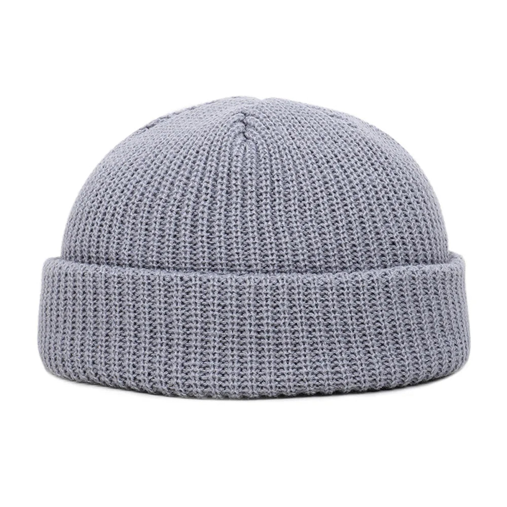 Unisex Solid Knitted Elastic Skull Beanie B0371