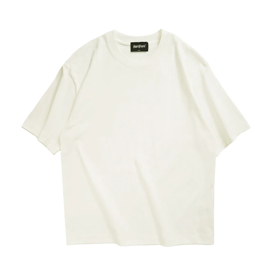 Unisex Solid Loose Fit Casual Short Sleeve T-Shirt