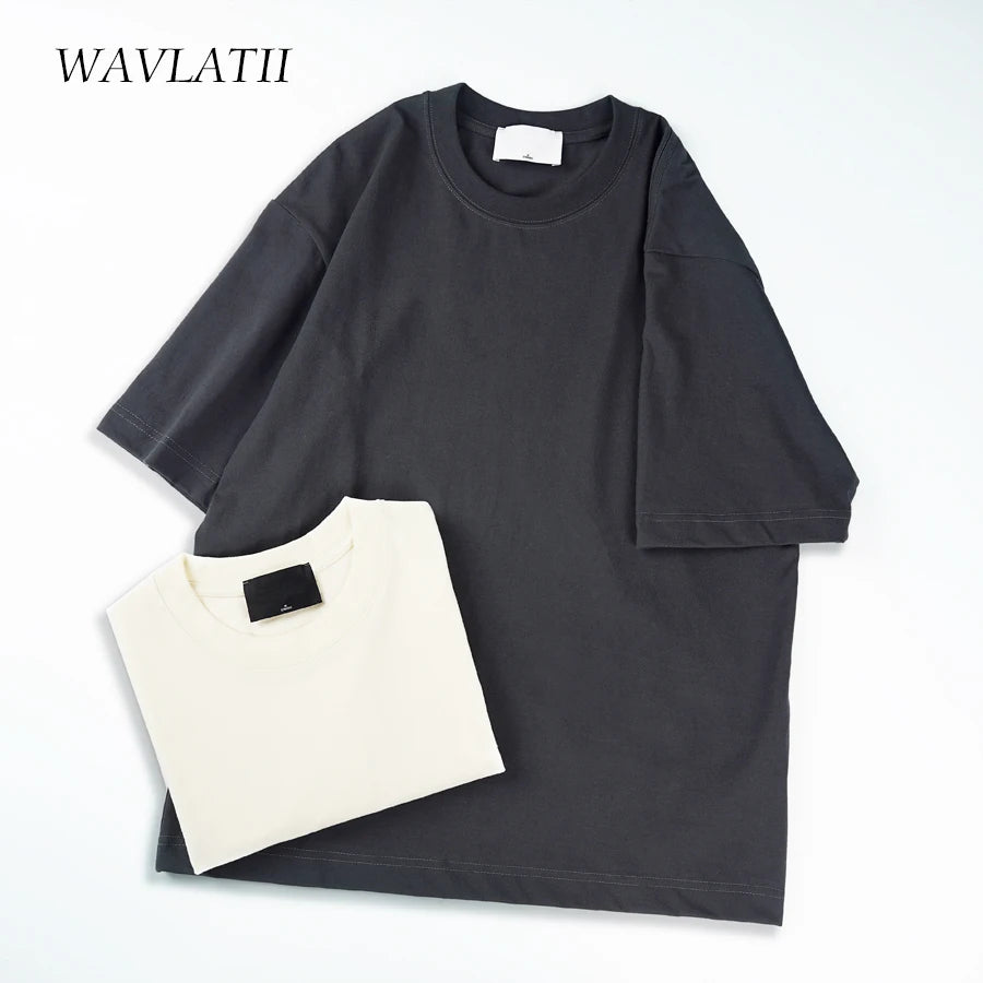 Unisex Solid Loose Fit Casual Short Sleeve T-Shirt
