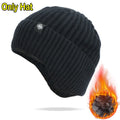 Unisex Thick Plush Warmth Knitted Winter Beanie Cap