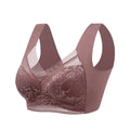 Women's Seamless Lace Wireless Ice Silk Bralette 15019