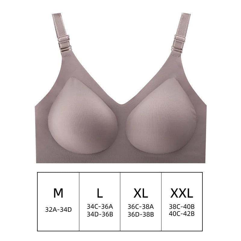Women's Deep V Gather Seamless Wireless Bra