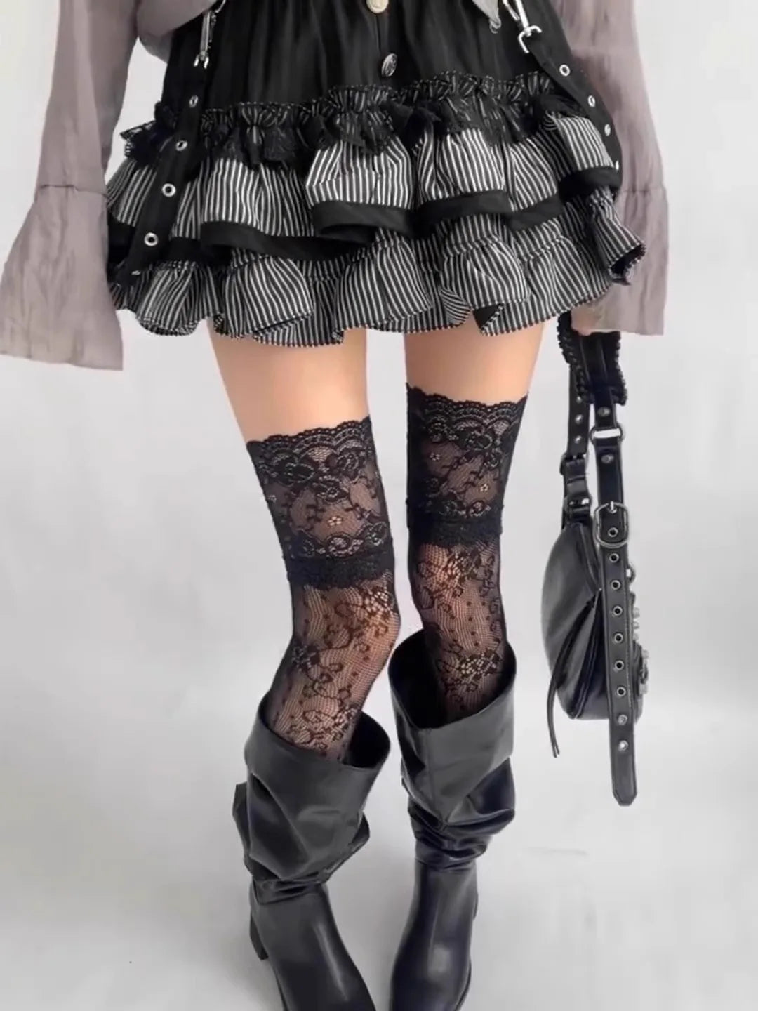 Women's Sexy Lace Floral Mesh Knee High Stockings