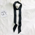 Women's Solid Color Long Chiffon Silk Ribbon Scarf 190x5cm