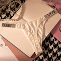 Women's Seamless Rhinestone Low Rise T-Back Thong GZ-3047