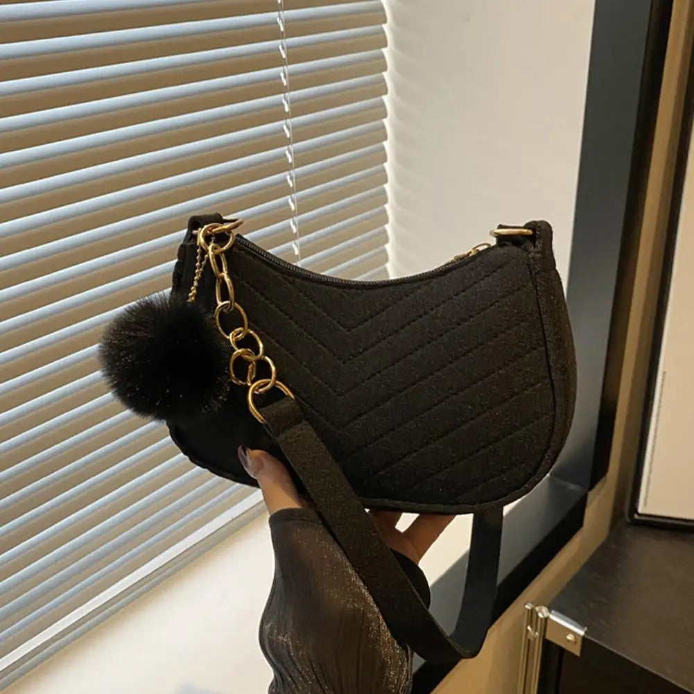 Women's Fashion Felt Underarm Shoulder Bag