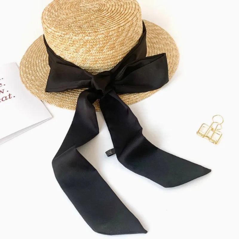 Women's Fashion Plain Chiffon Silk Long Scarf Ribbon