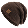 Unisex Thick Fur Lined Knitted Winter Beanie Cap F&S