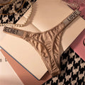 Women's Seamless Rhinestone Low Rise T-Back Thong GZ-3047