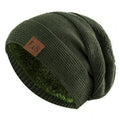 Unisex Thick Fur Lined Knitted Winter Beanie Cap F&S