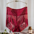 Women's Lace High Waist Mesh Tummy Control Briefs