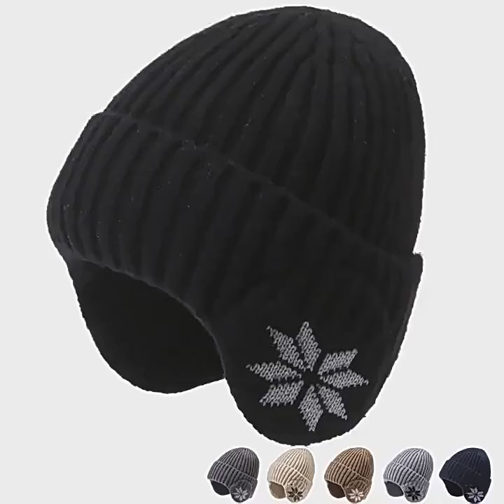 Unisex Thick Plush Warmth Knitted Winter Beanie Cap