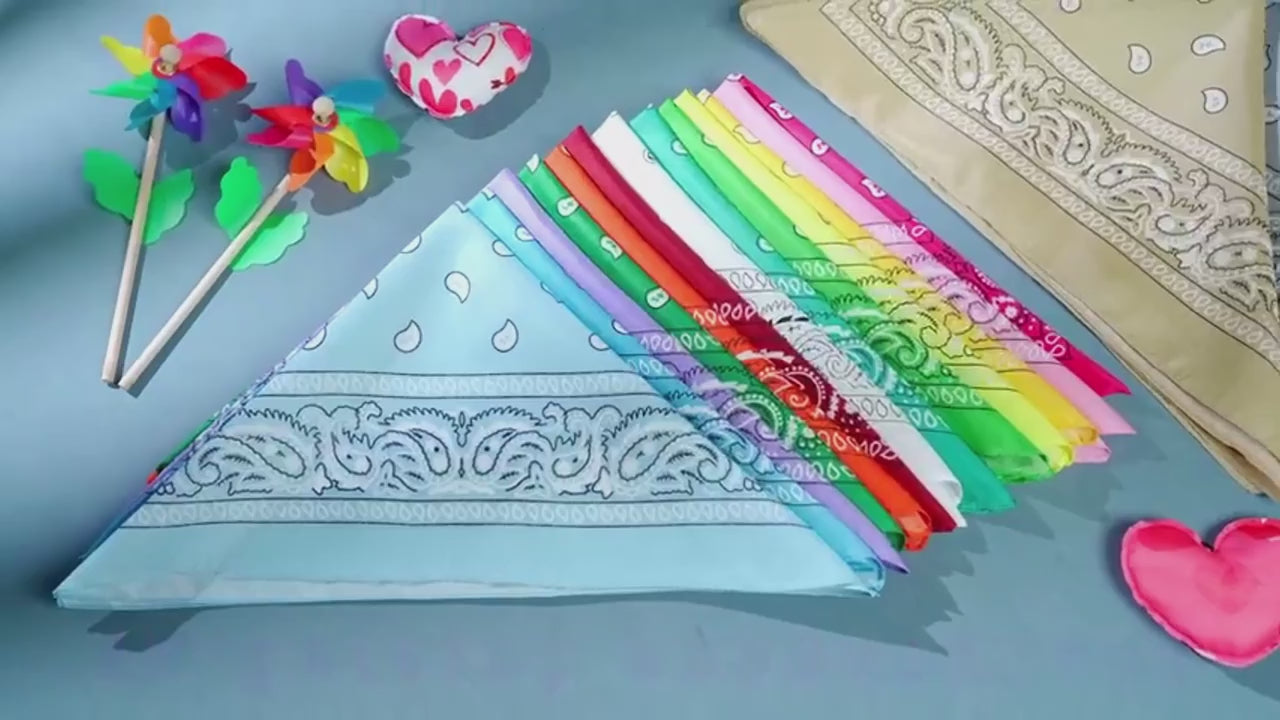 Unisex Paisley Square Headwear Bandana Scarf 54x54cm