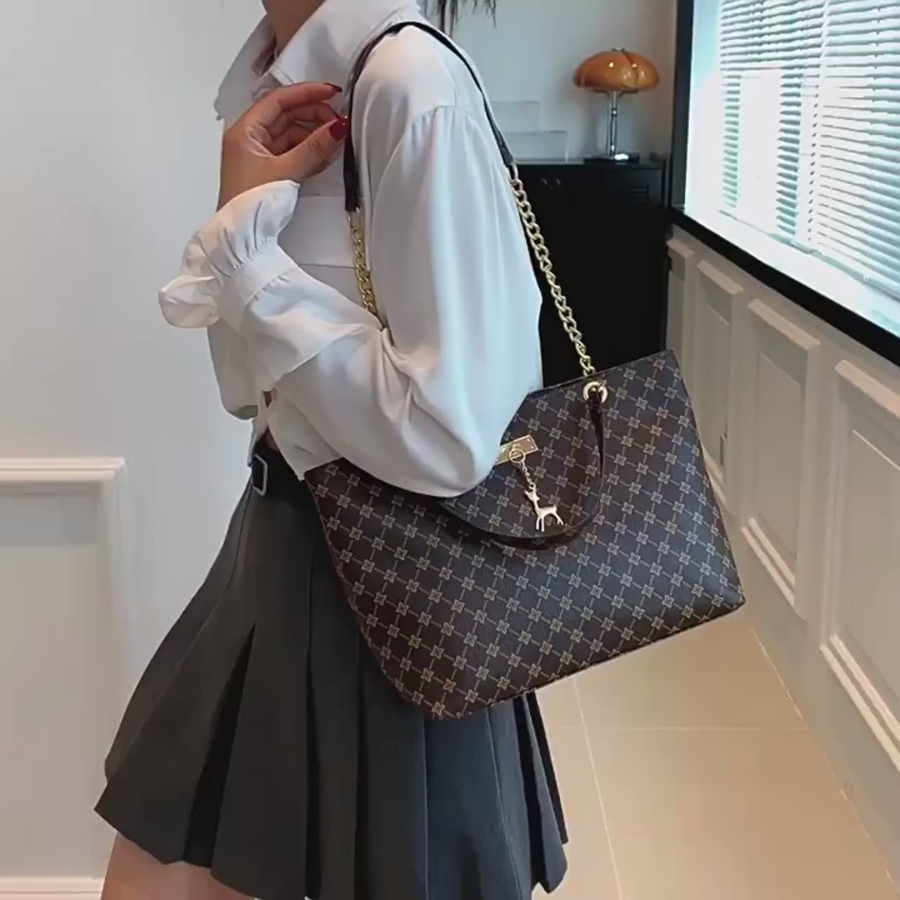 Women's Fashion Soft Leather Large Capacity Shoulder Tote Bag